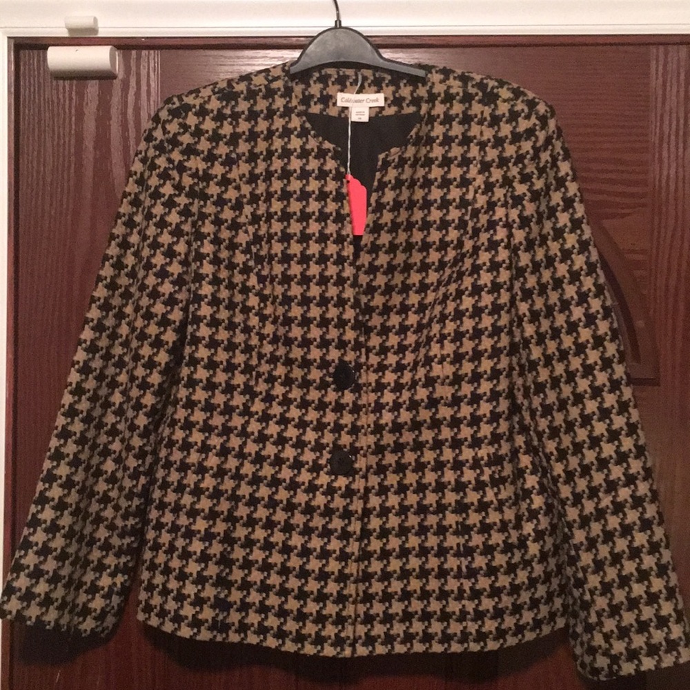 Black/Brown Herringbone Blazer